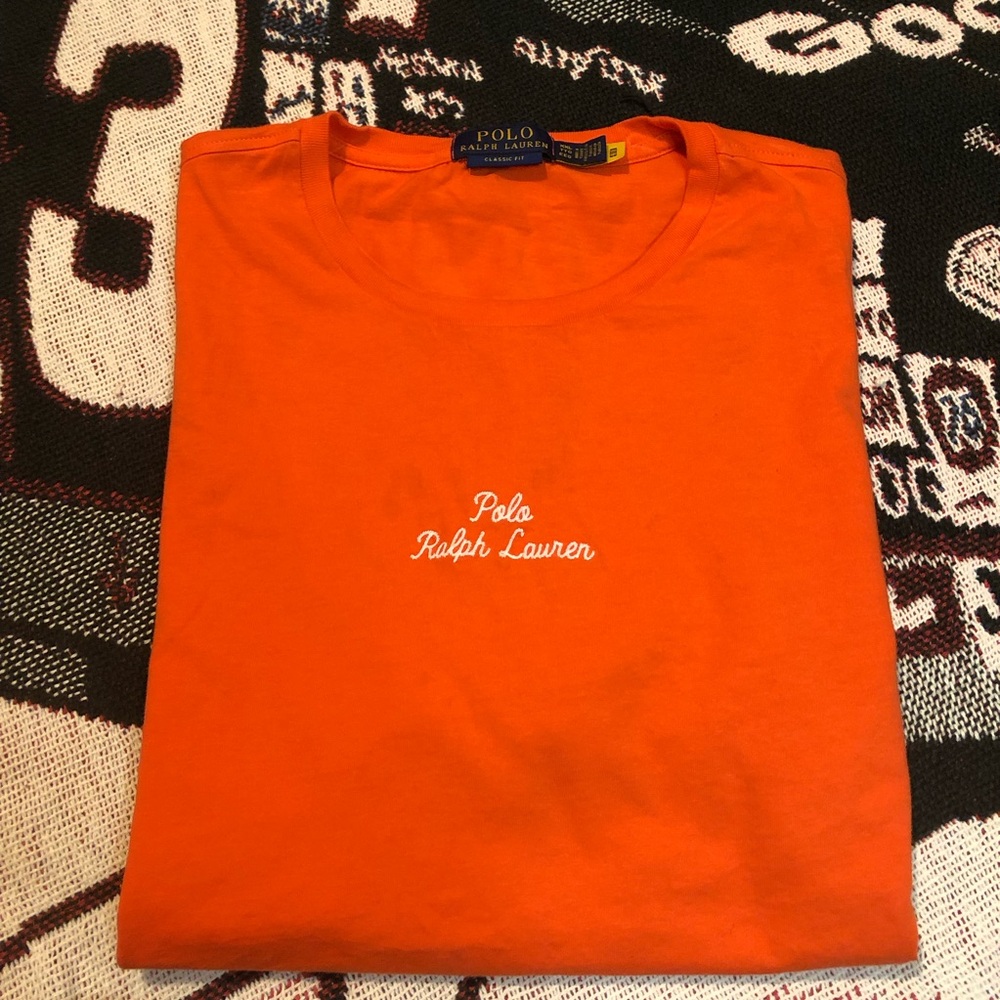 Polo by Ralph Lauren Men's Orange rope script T-Shirt